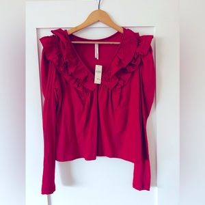 NWT. Feminine & fun shirt by Anthropologie.